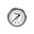Speco 1-1/2" 15psi Mechanical Fuel Pressure Gauge - White Dial Chrome Housing