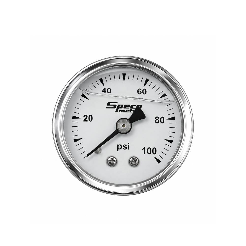 Speco 1-1/2" 100psi Liquid Filled Mechanical Fuel Pressure Gauge - Dial Housing