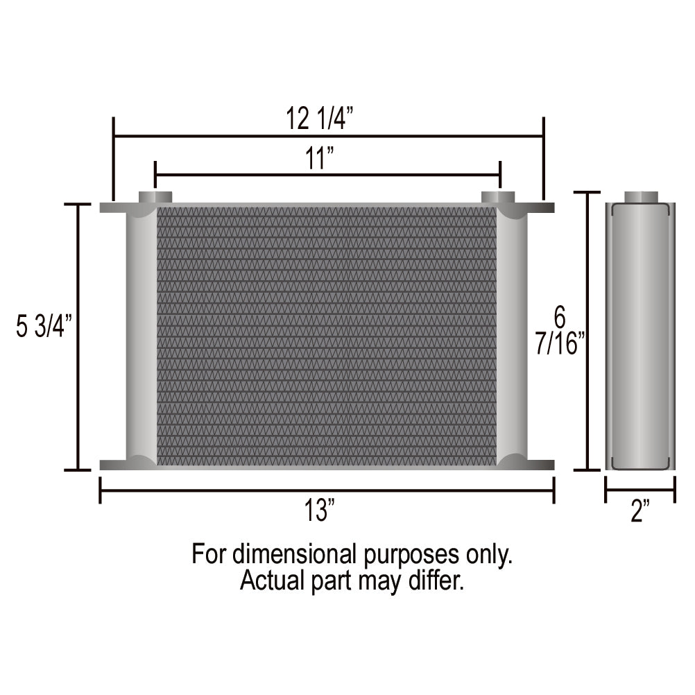 Derale Stack Plate Fluid Cooler 19 Row Design Core-10AN Female Outlet