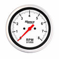 Speco 85mm Dash Mounted Electronic Tachometer - White Dial Silver Bezel