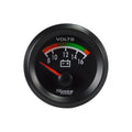 Speco 2" 8-16 Volt Voltmeter Gauge - Black Dial Black Bezel