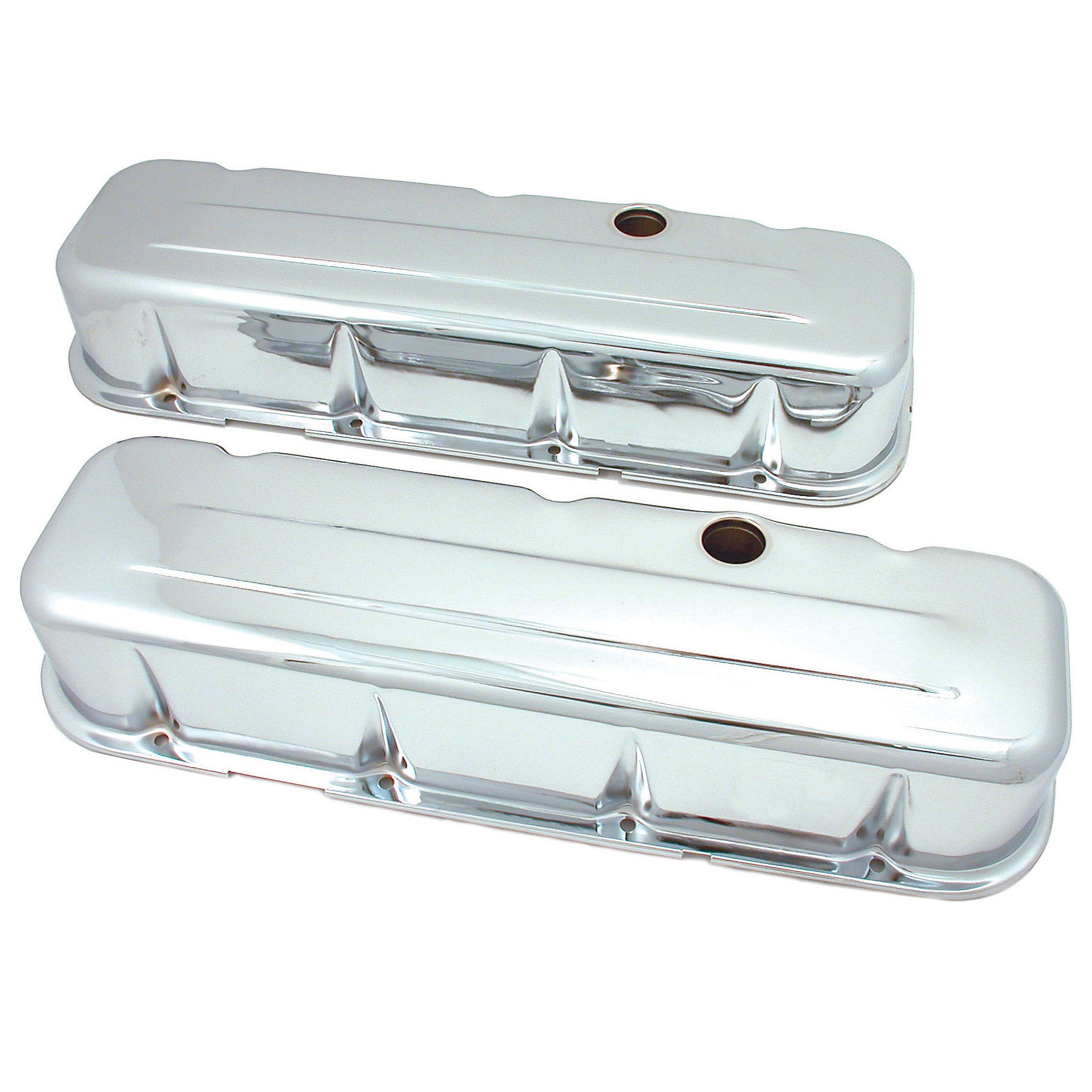 TFI Racing Valve Covers Chrome Chevrolet BB 396-502 Tall Baffled-pr