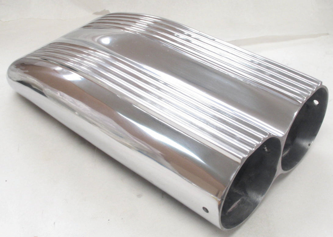 TFI Racing Scoop Shotgun Single/Dual Finned Polished Alloy Hood Scoop 19.5" Long