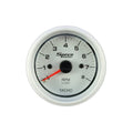 Speco 2" 12V 8000rpm Tachometer - White Dial Silver Bezel