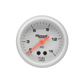 Speco 2" Mechanical 15psi Fuel Pressure Gauge - Silver Dial Silver Bezel