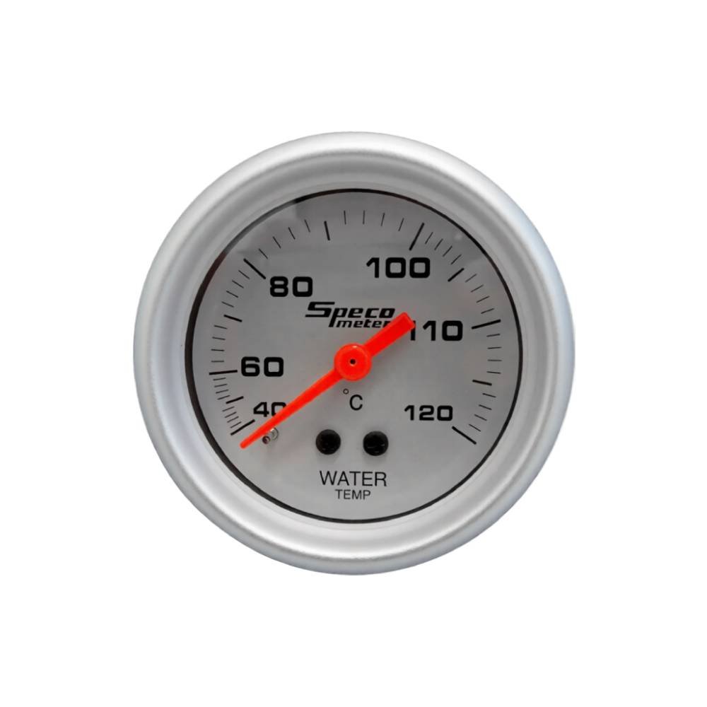 Speco 2" Mechanical 40-120ºC Water Temperature Gauge with 6' Sender - Dial Bezel