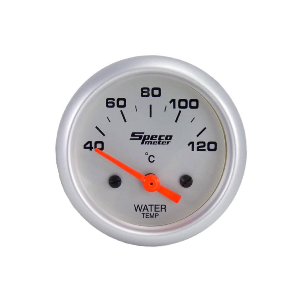 Speco 2" 12V Electric 40-120ºC Water Temperature Gauge with Sender - Dial Bezel