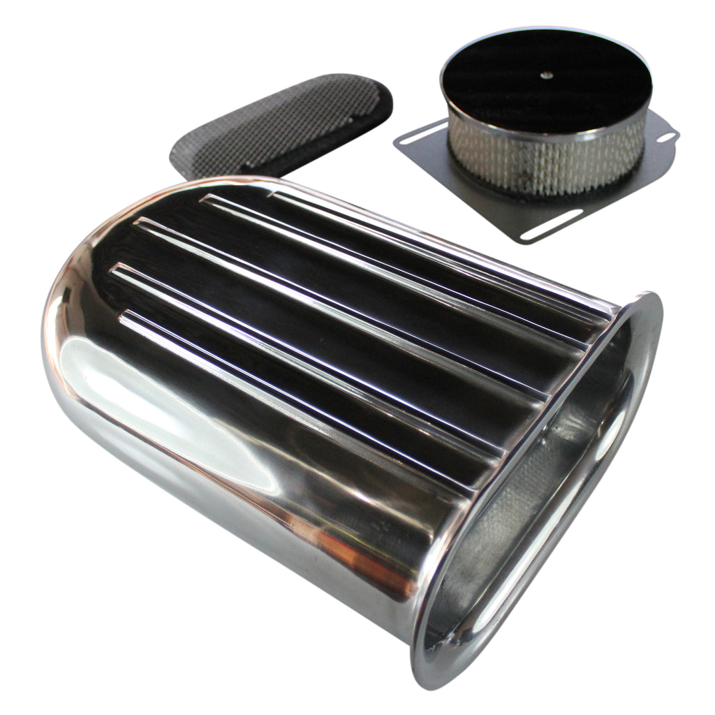 TFI Racing Scoop Short (Hilborn Style) Polished 5 Finned Alloy 13-1/2" Long