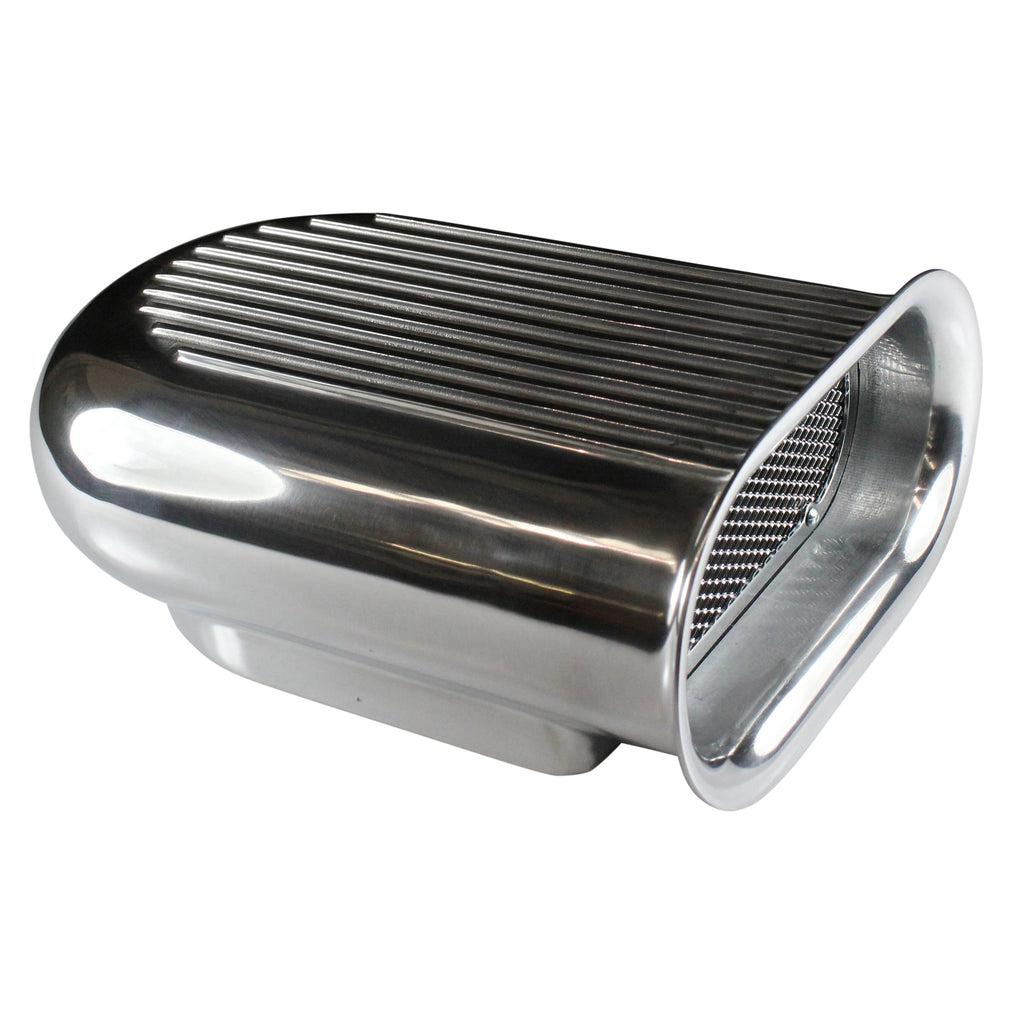 TFI Racing Scoop Short (Hilborn Style) Polished Full Finned Alloy 13-1/2" Long