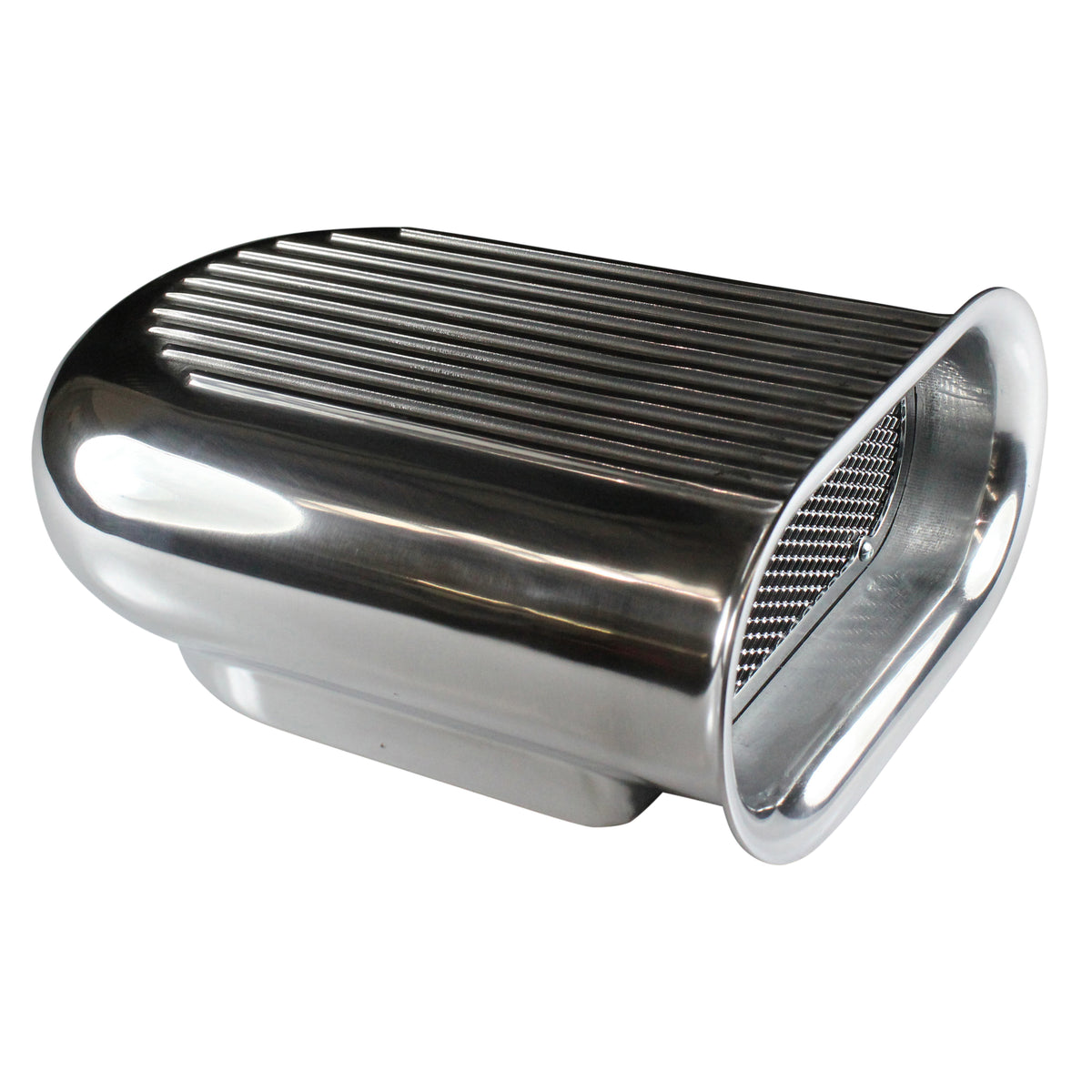 TFI Racing Scoop Short (Hilborn Style) Polished Full Finned Alloy 13-1/2" Long