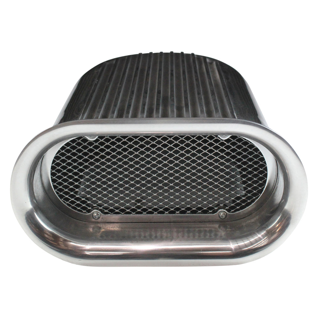 TFI Racing Scoop Short (Hilborn Style) Polished Full Finned Alloy 13-1/2" Long