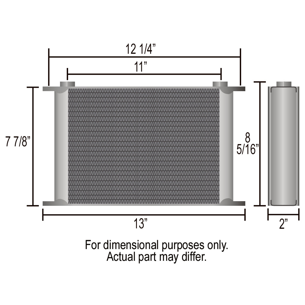 Derale Stack Plate Fluid Cooler 25 Row Design Core-10AN Female Outlet