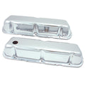 TFI Racing Valve Covers Chrome Ford Windsor V8 5.0L 1986-95 OEM Height - Pair