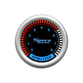 Speco 2" 12V 8000rpm Tachometer - Black Dial Silver Markings Silver Bezel
