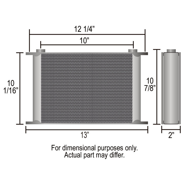 Derale Stack Plate Fluid Cooler 34 Row Design Core-10AN Female Outlet