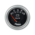 Speco 2-5/8" 10-18 Volt Voltmeter Gauge - Black Dial Silver Bezel