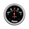 Speco 2-5/8" 60-0-60 Amps Ammeter Gauge - Black dial Silver Bezel