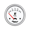 Speco 2-5/8" 12V Fuel Gauge with Sender - White Dial Silver Bezel