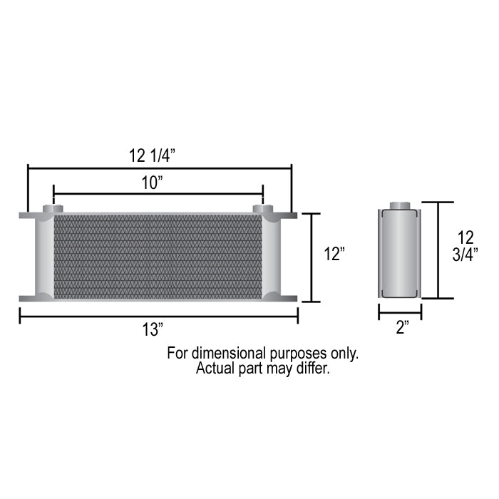 Derale Stack Plate Oil/Transmission Fluid Cooler 40 Row Design Core-10AN Female