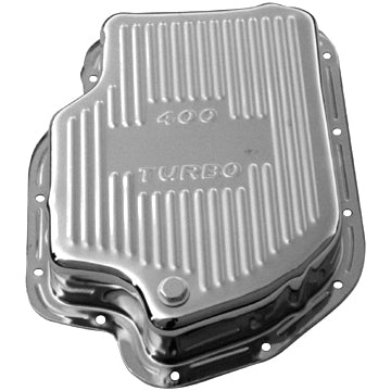 TFI Racing Transmission Pan GM Turbo 400 3" Deep Steel Finned with Drain Plug