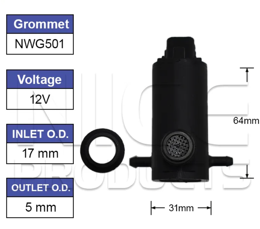 Front Windscreen Washer Pump for Kia Picanto JA (05/17 – 2025)