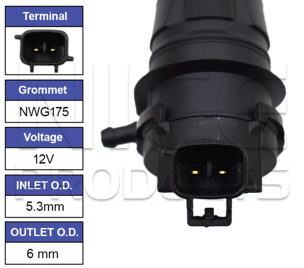 Front Windscreen Washer Pump for Lexus IS250 C (09/09 – 02/14)