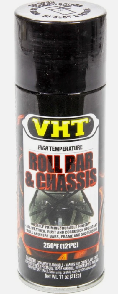 2 x VHT Roll Bar and Chassis Epoxy Paint Gloss Black - SP670
