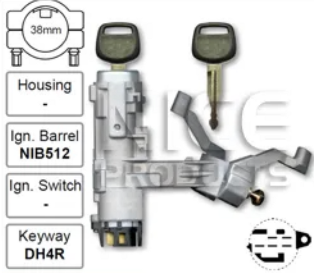 Ignition Lock and Switch for Daihatsu Charade G200 - 203