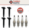 4 x NGK Spark Plugs & Swan Ignition Coils for Nissan Pulsar N16 1.6L 1.8L