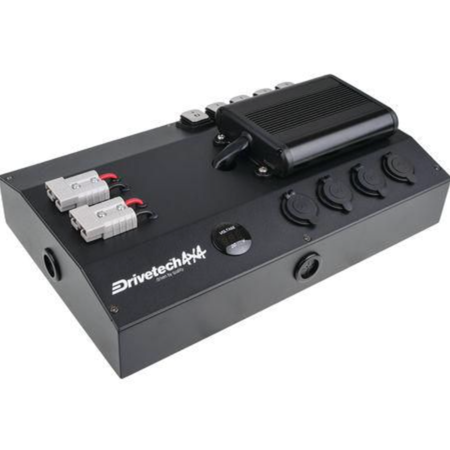 Drivetech 12v Control Box with Rocker Switches Power Sockets - suit Dual Battery