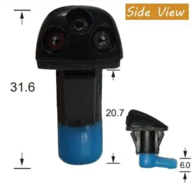 2x Windscreen Wiper Nozzle Jet for Toyota Hiace KDH200-201 | 01/05 - 06/16