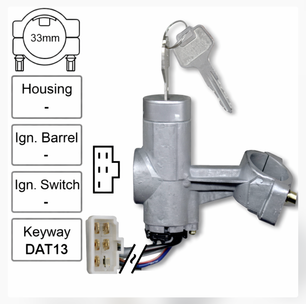 Ignition Lock & Switch for Subaru Leone Sedan All Models (09/87 – 03/91)