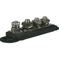 Negative Bus Bar 4 Stud Stainless Steel Marine or Automotive - 210 Amp