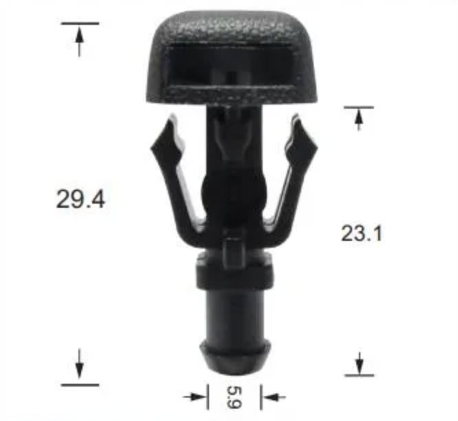 2x Windscreen Wiper Nozzle SprayerJet for Ford Falcon FG MK1/MK2 | 06/08 - 10/16