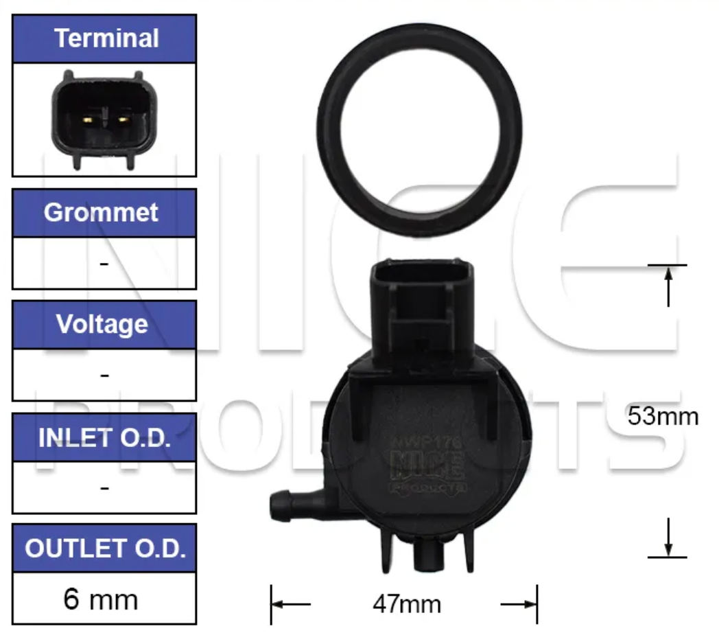 Rear Washer Pump for Toyota Prius Hybrid V iTech ZVW40R (05/12 - 2020)