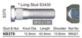 NICE Wheel Stud & Nut M12x1.50 43.9mm - NS370