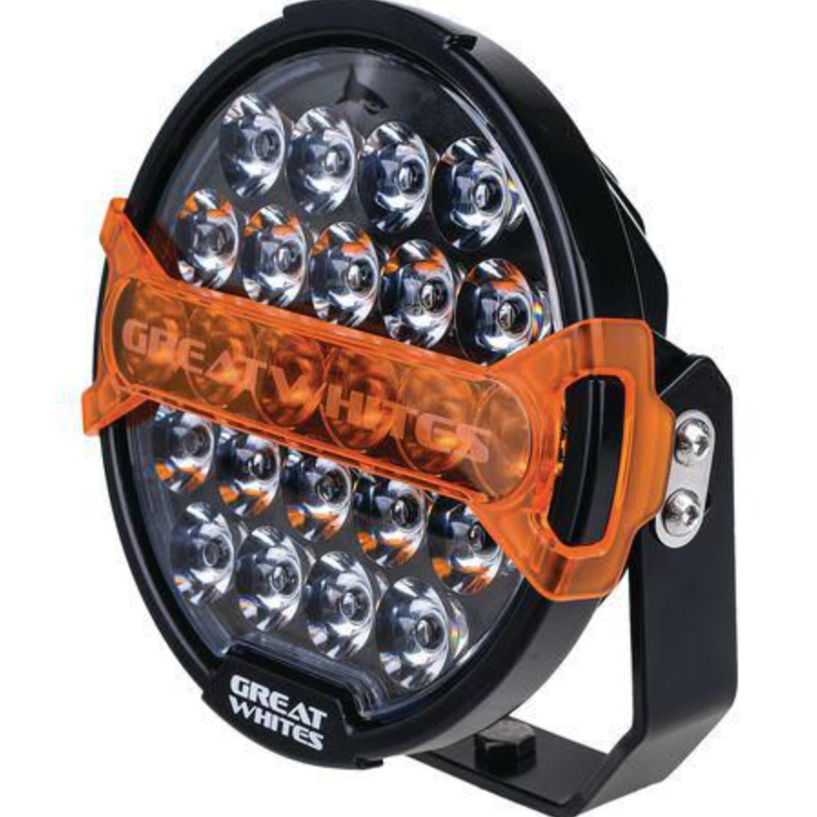 2x Great Whites 220MM Adjustable High Beam Driving Light Kit