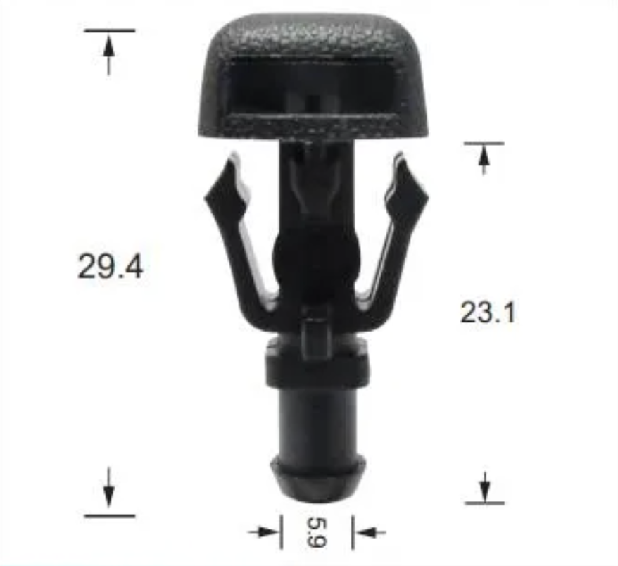 2x Windscreen Wiper Nozzle SprayerJet for Ford Falcon BF MK1/MK2 - 10/05 - 06/08