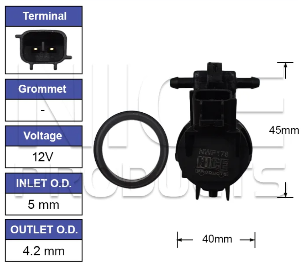 Front Windscreen Washer Pump for Toyota RAV4 ZSA42 (02/13 - 02/19)