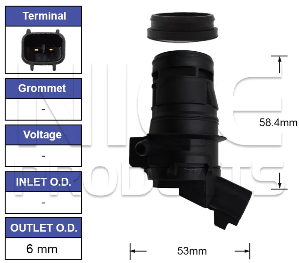 Rear Windscreen Washer Pump for Toyota RAV4 ACA33-38 (11/05 - 12/12)