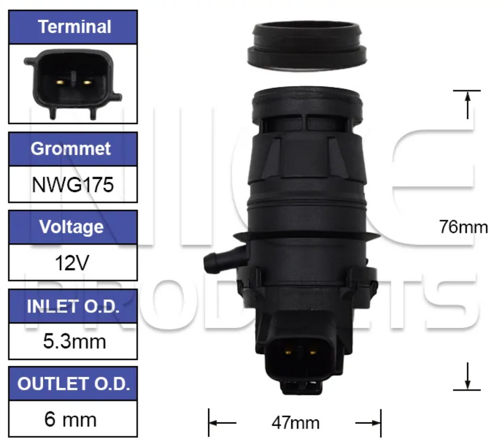 Front Washer Pump for Toyota Commercial Landcruiser 200 Series (12/07 - 2020)