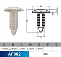 AF002-100 Trim Clips (100 Pack) – Universal White Plastic Panel Fasteners