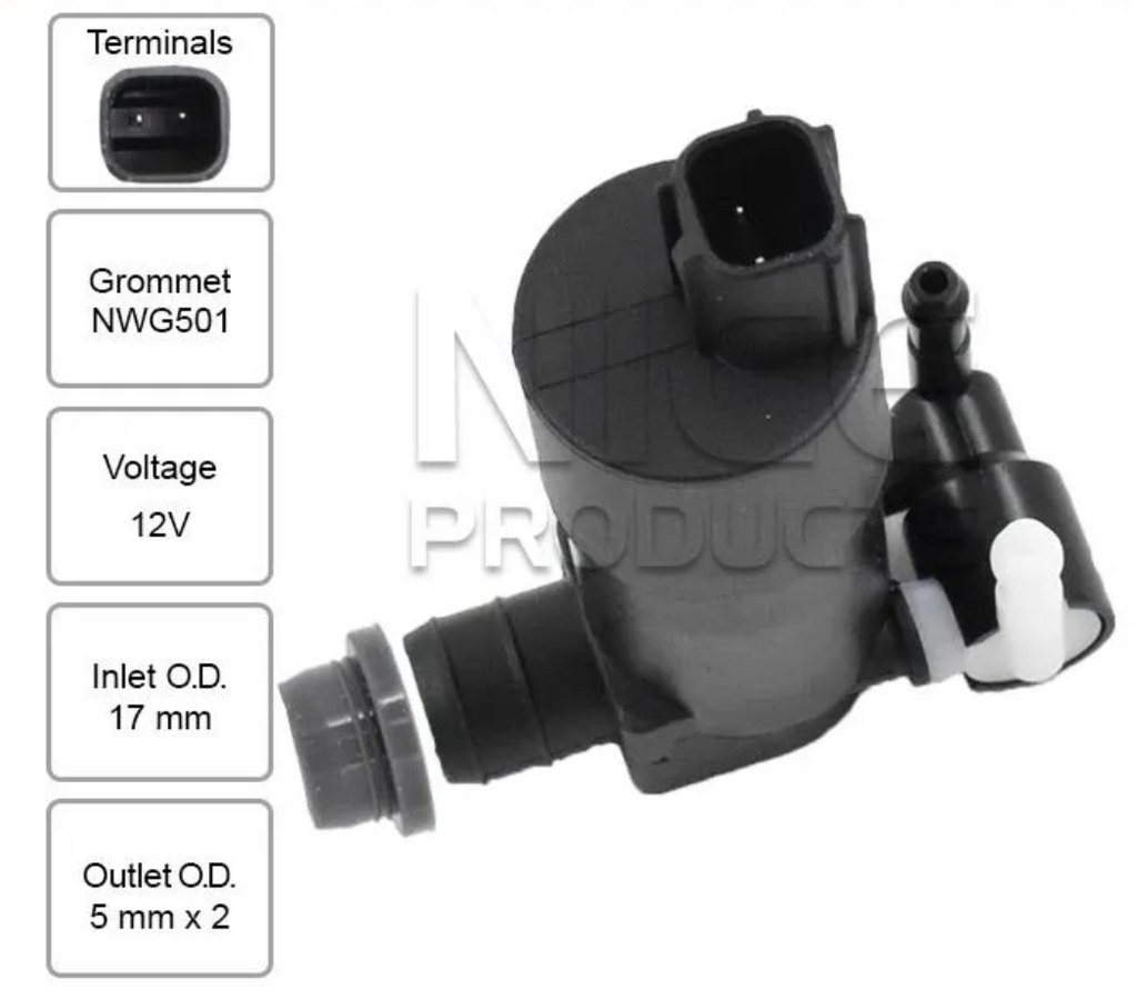 Front Windscreen Washer Pump for Land Rover Discovery LC (04/15 – 2021)