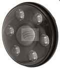7 Inch Headlight 9-36V High or Low Beam Black Face 7 LEDs - 65 Watt