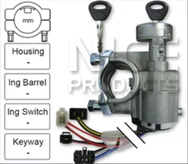 Ignition Barrel Lock + Switch + Keys for Ford Courier PC + PD 1985-1998