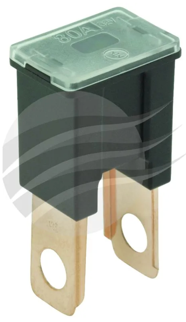 Jaylec Male Fusible Link 80Amp Straight Black [ref Narva 53180BL] Pck 1 (FL1080)