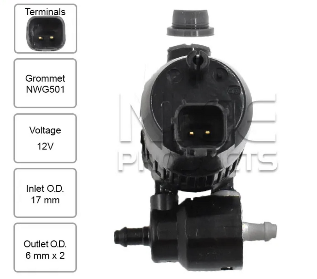 Front Windscreen Washer Pump for Ford Everest UA UB (07/15 – 2025)