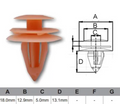 AF433-1000 Trim Clip Fasteners – Bulk Bag of 1000