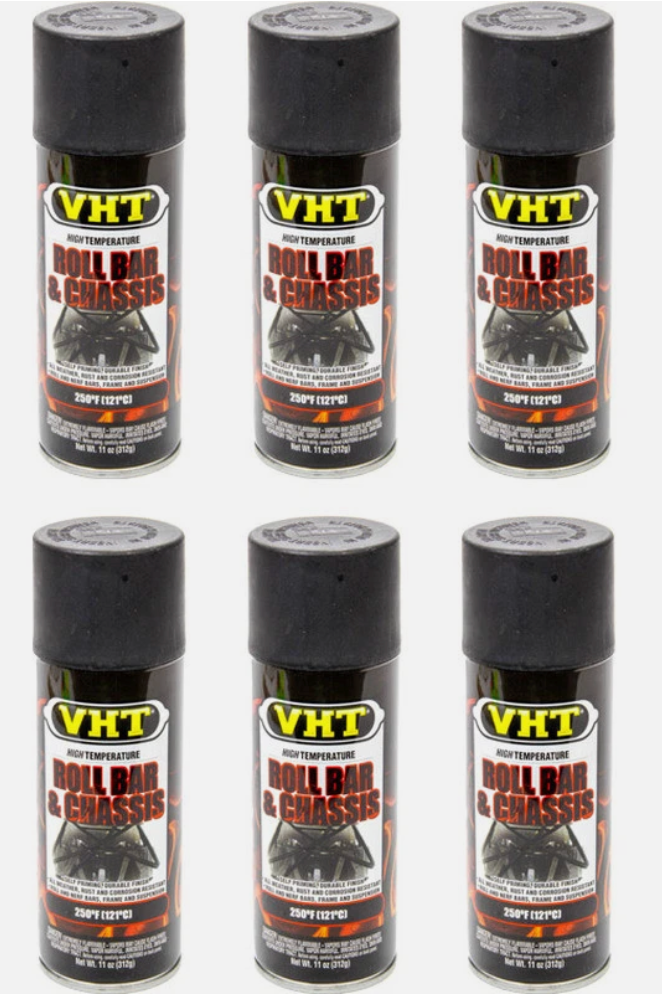 6 x VHT Roll Bar and Chassis Epoxy Paint Satin Black SP671