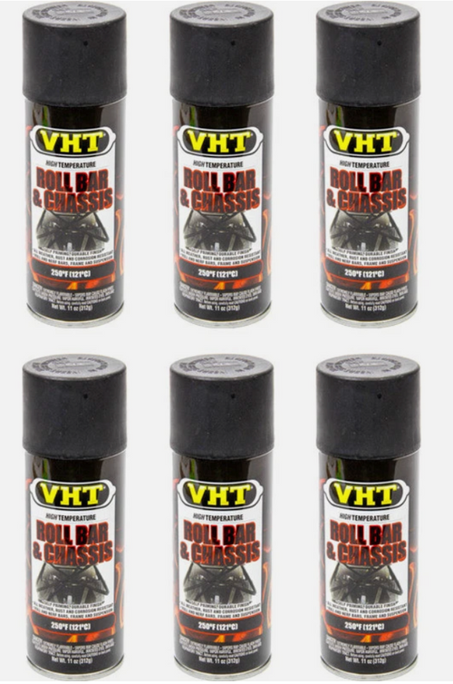 6 x VHT Roll Bar and Chassis Epoxy Paint Satin Black SP671